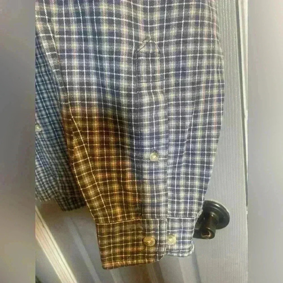 Columbia Mens long sleeve blue plaid button down shirt size Large - Picture 5 of 9